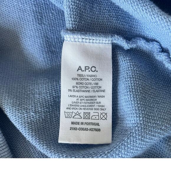 APC Standard Item Light Blue Sweatshirt Size Medium - Picture 5 of 6